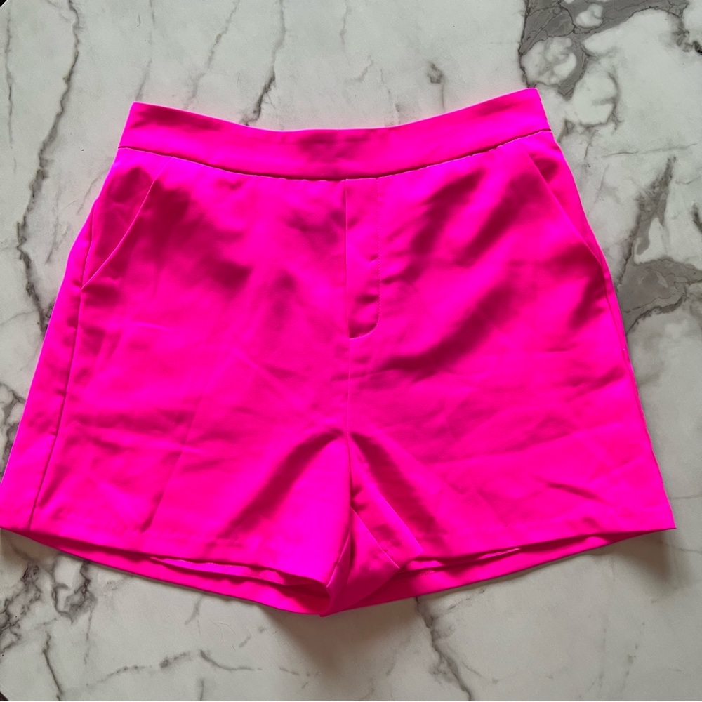 Neon Pink Dress Shorts